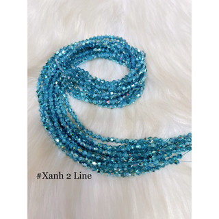 10 Dây Pha Lê Hạt Nón 4mm [Màu 2 Line] Giá Sỉ
