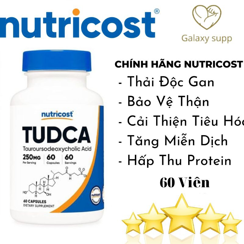 Nutricost Tudca 250mg Thải Độc Gan 60 viên