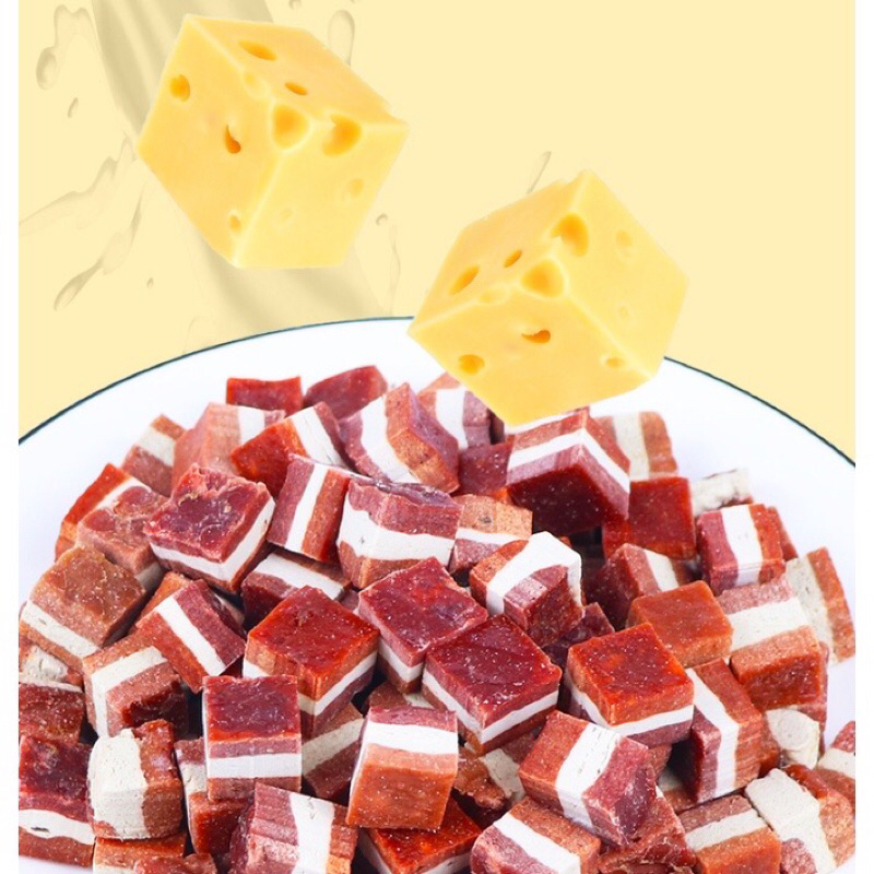 Bánh thưởng thịt thưởng cho chó mèo nhiều vị túi 100g