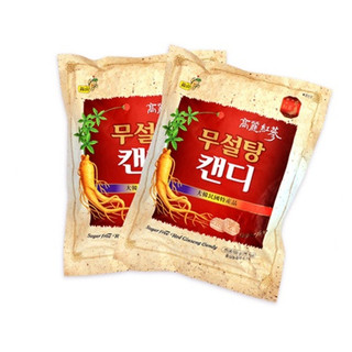 Combo 2 gói Kẹo hồng sâm không đường cao cấp Sugar Free Red Ginseng Candy 500g - Hàn Quốc