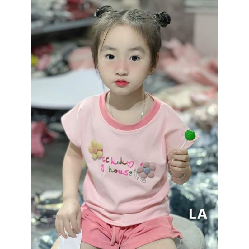 Bộ hoa 2cho bé 8_22kg chất cotton tàu