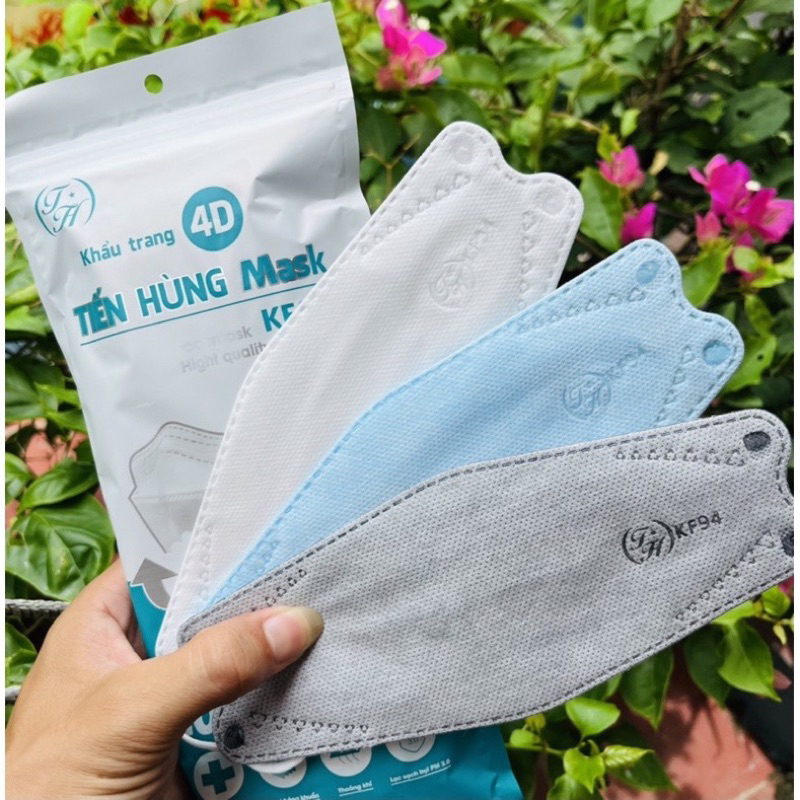 Combo 100 Cái Khẩu Trang 4d KF94 Tiến Hùng, Hàng Chính Hãng 4 Lớp