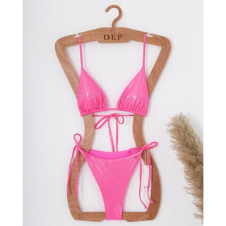 Sỉ bikini cao cấp - bikini hai mảnh màu hồng | bikini lọt khe