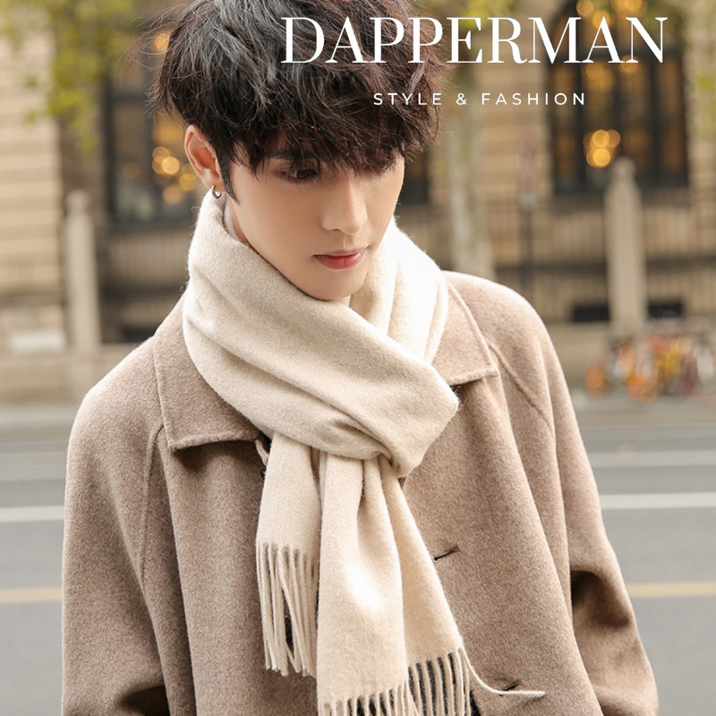 Khăn len Cashmere giữ ấm unisex màu trơn cực mịn, khăn quàng cổ ấm áp đi Đà Lạt, Sapa
