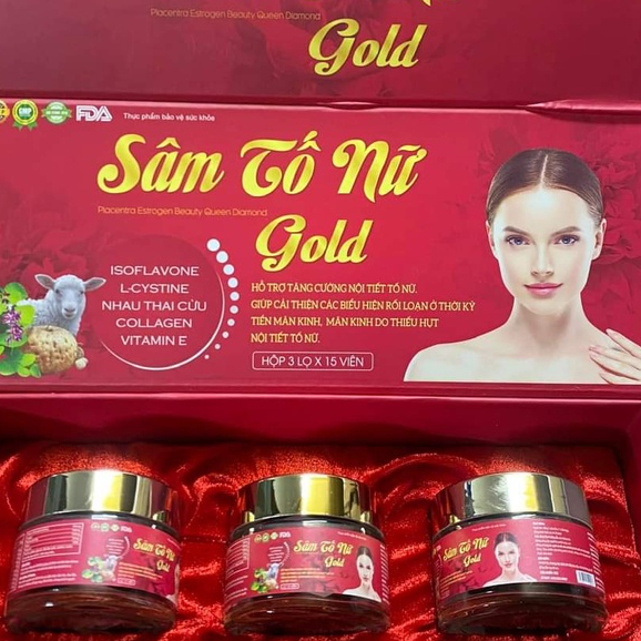 Viên uống SÂM TỐ NỮ GOLD- Tăng cường nội tiết tố, giảm sạm nám, bốc hỏa, cáu gắt- Hàng chuẩn-