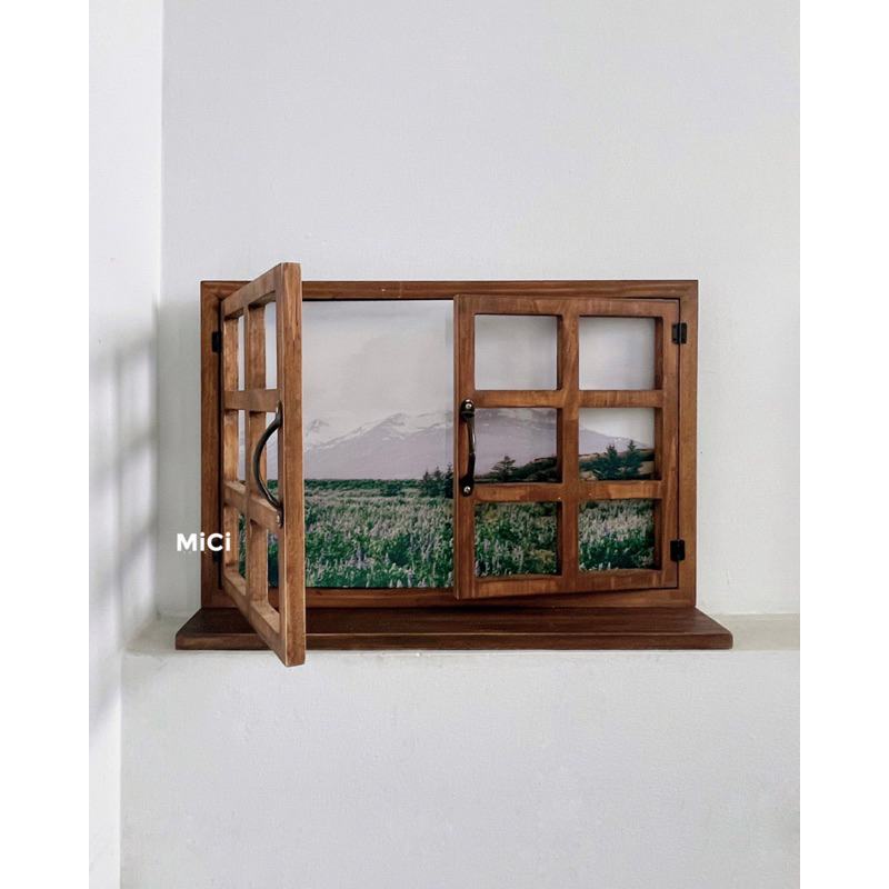 Kệ cửa sổ ngang - kèm poster tuỳ chọn [Mici Decor]