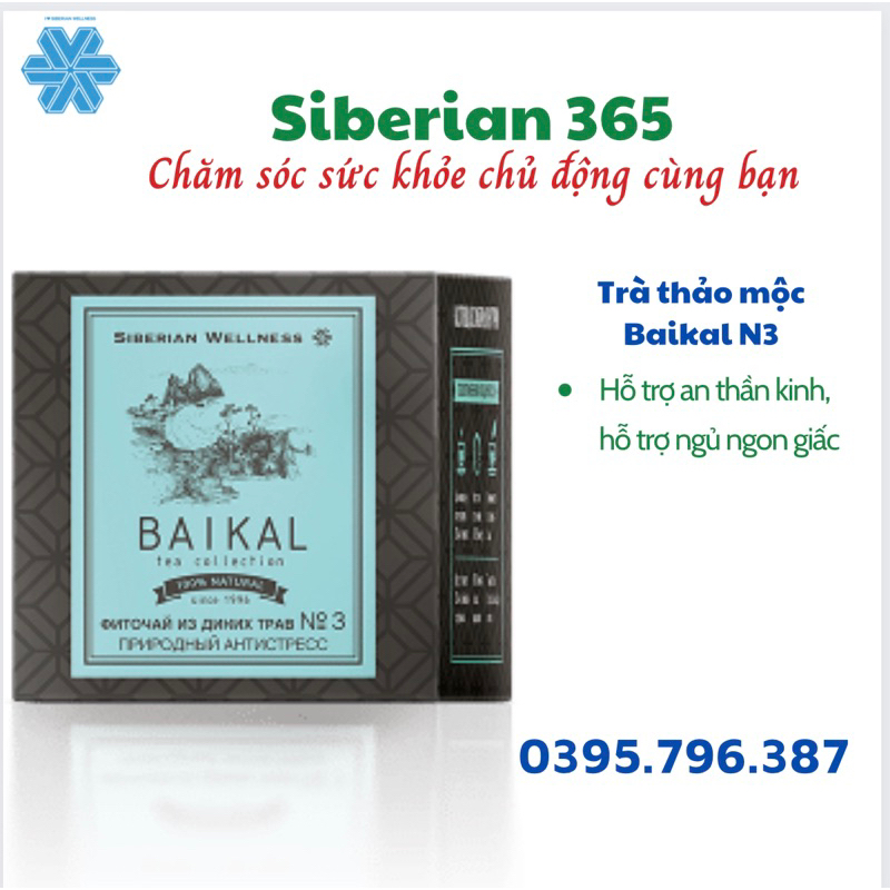 [Trà Ngủ N3] Trà thảo mộc Siberian Baikal tea collection Herbal tea N3 - 30 túi - Date 2024