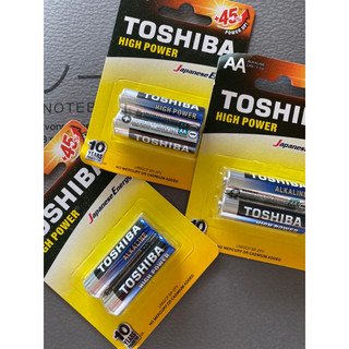 Pin Tiểu 2A (AA), 3A (AAA): Toshiba Alkaline (Vỉ 2 Viên )