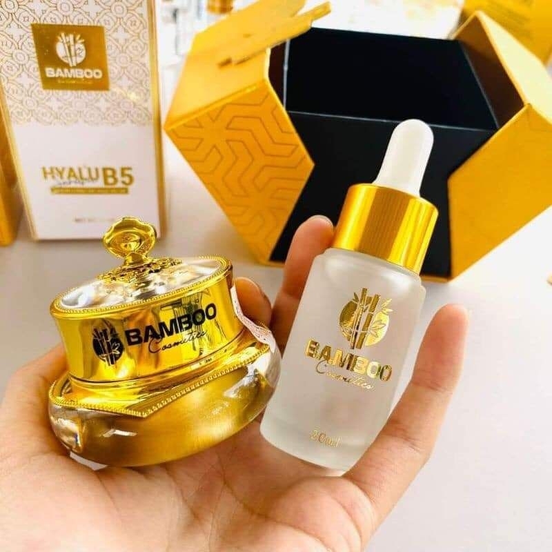 Combo kem face lụa bamboo+serum b5