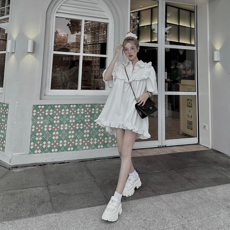 Giày 5p Pra da Tam giác Giày dạng bánh răng đế cao