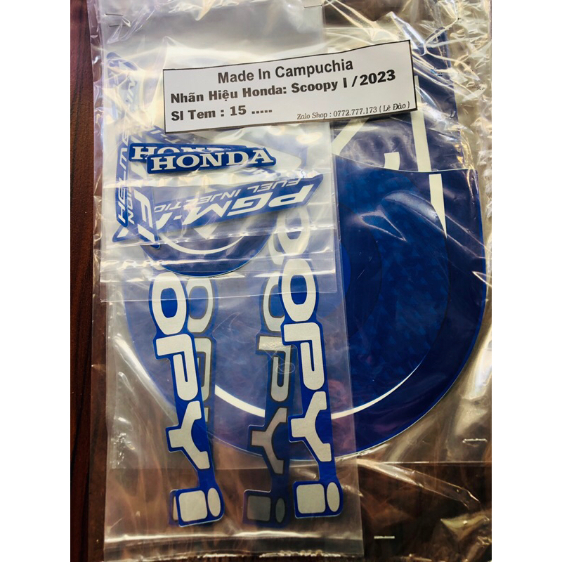 Tem Scoopy i 2023 Xanh Campuchia