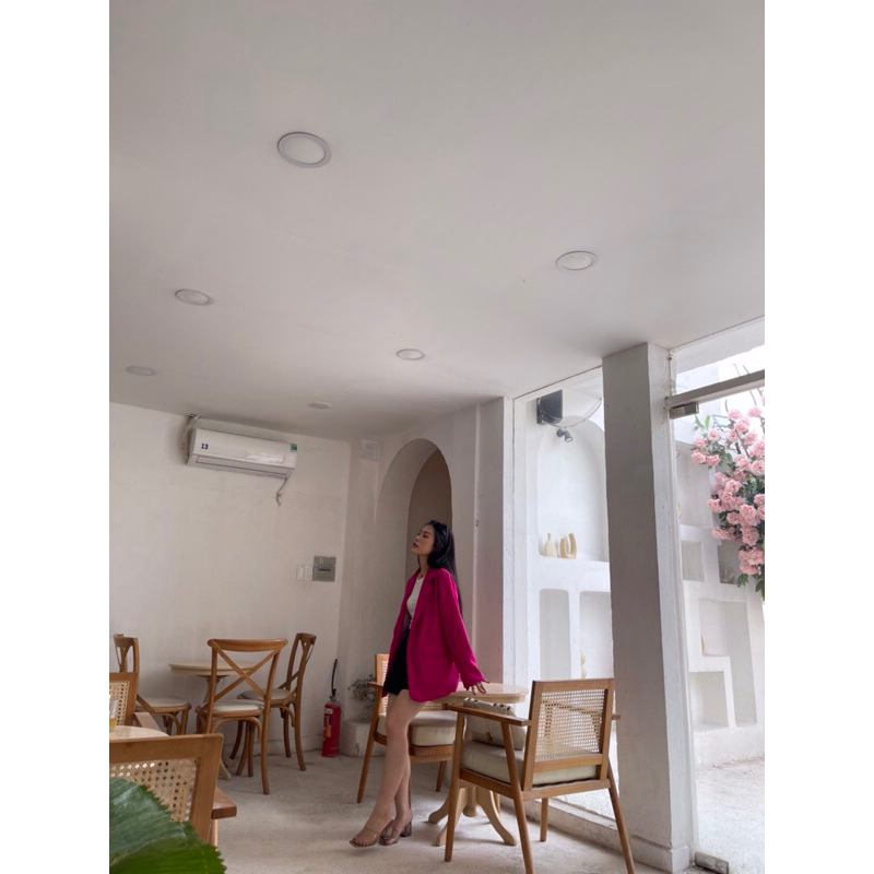 Áo khoác vest Blazer form dài 2 túi hàng thiết kế 2 lớp