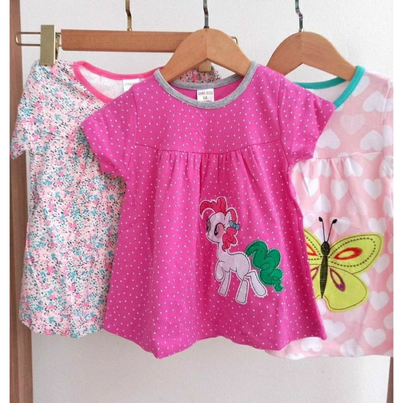 {8-18kg} Áo thun cộc tay bé gái chất cotton xuất dư mềm mát
