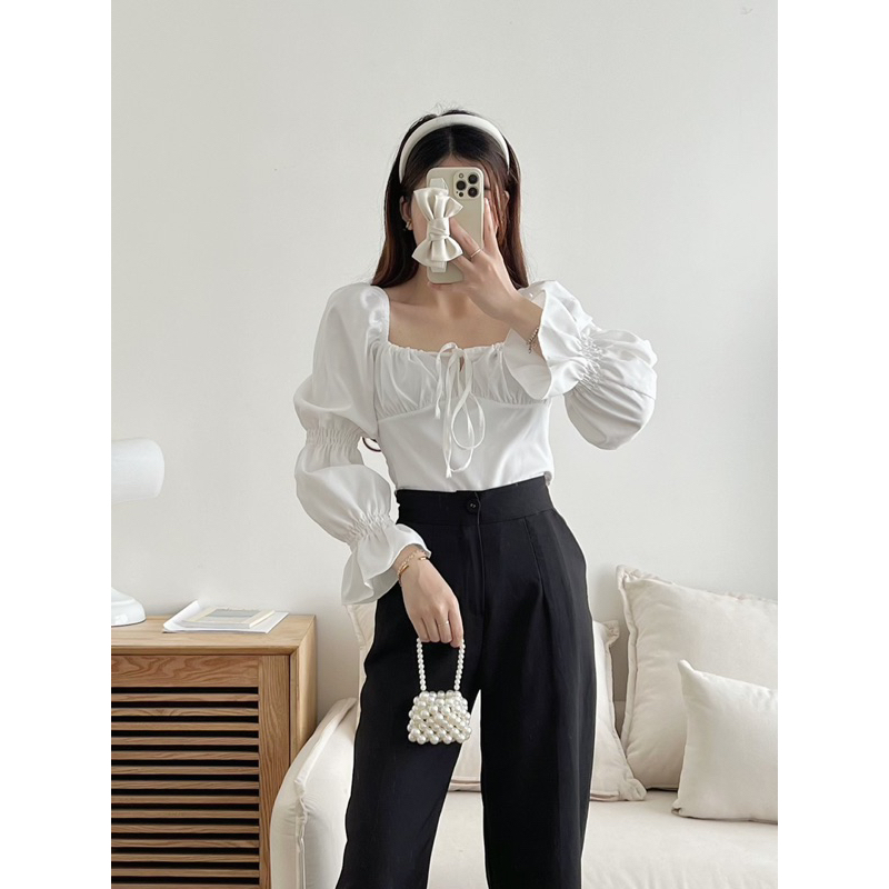 [NEW]ÁO CROPTOP TAY BO CHUN MẶC 2 KIỂU”Zodi top”siêu xinh