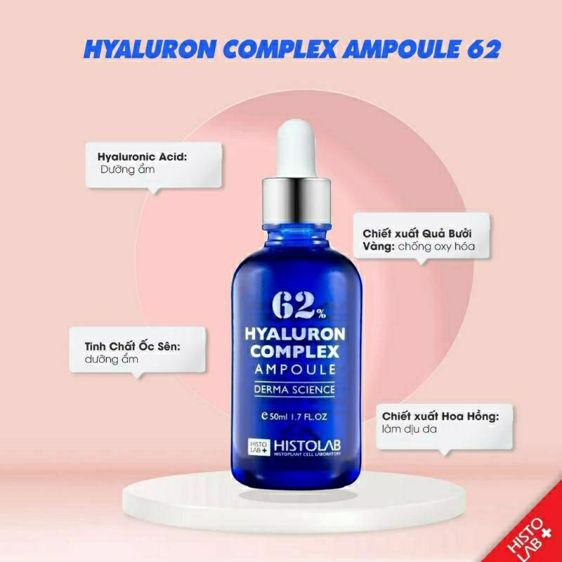 [50ml ]Tinh chất cấp ẩm HISTOLAB 62%  HYALURON COMPLEX AMPOULE