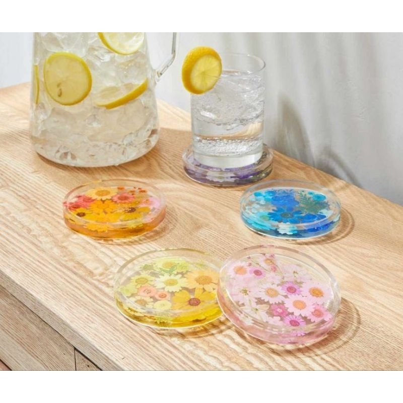 Khuôn lót ly hình tròn có gờ dùng trong thủ công Resin, Jesmonite, thạch cao....