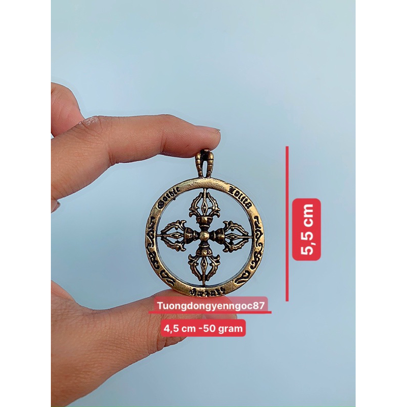 Mặt dây chuyền chuỳ kim cang đôi