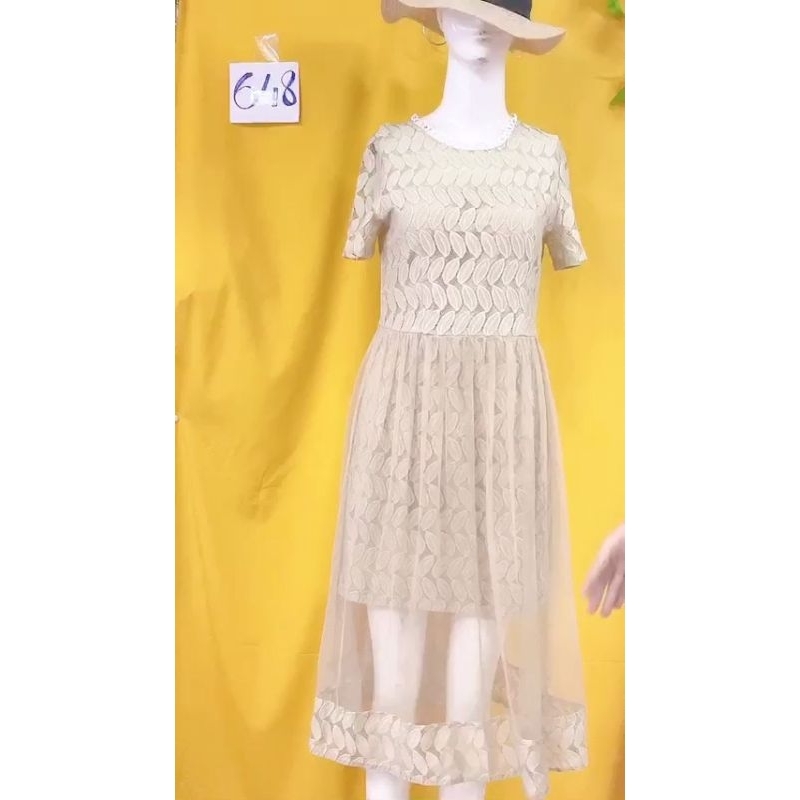 đầm ren phối chân váy lưới size M. S648