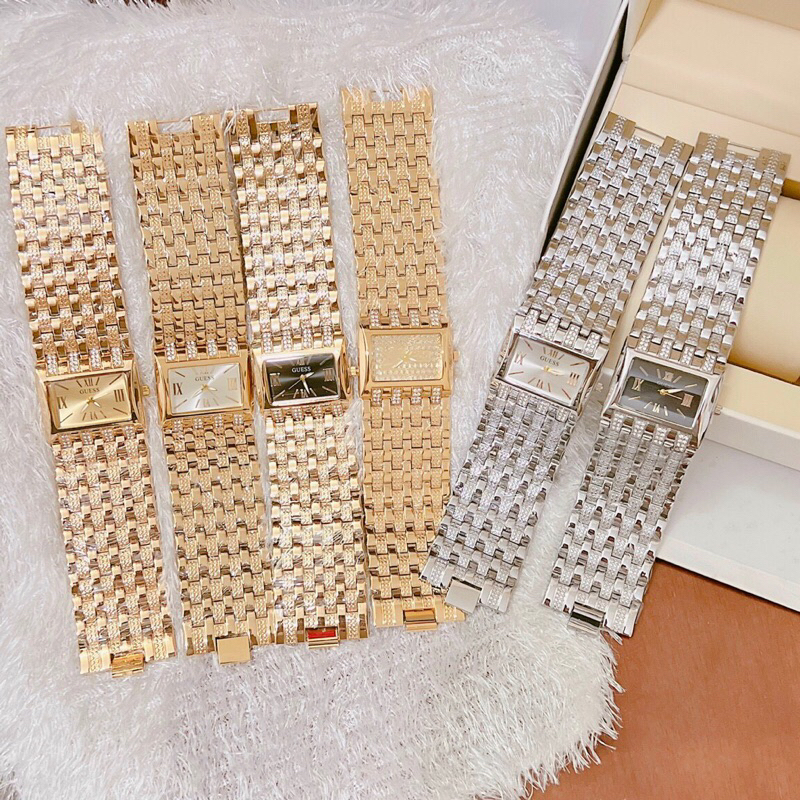 💐💐Đồng hồ nữ mặt vuông, thương hiệu g.uess vuông bảng mới lên tay siêu sang, size :38mm, chống nước