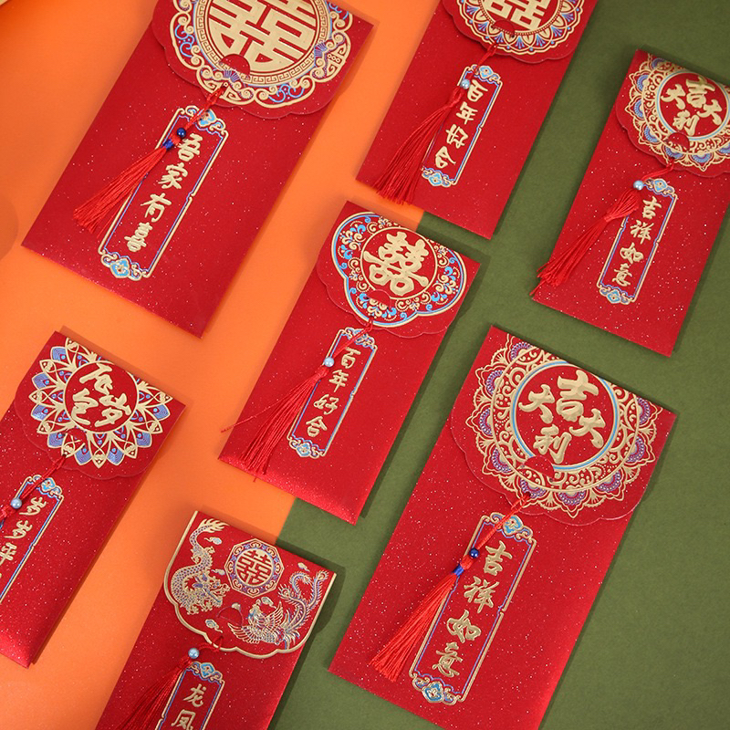 BAO LÌ XÌ CƯỚI LOẠI ĐẸP GIẤY KIM TUYẾN SANG TRỌNG