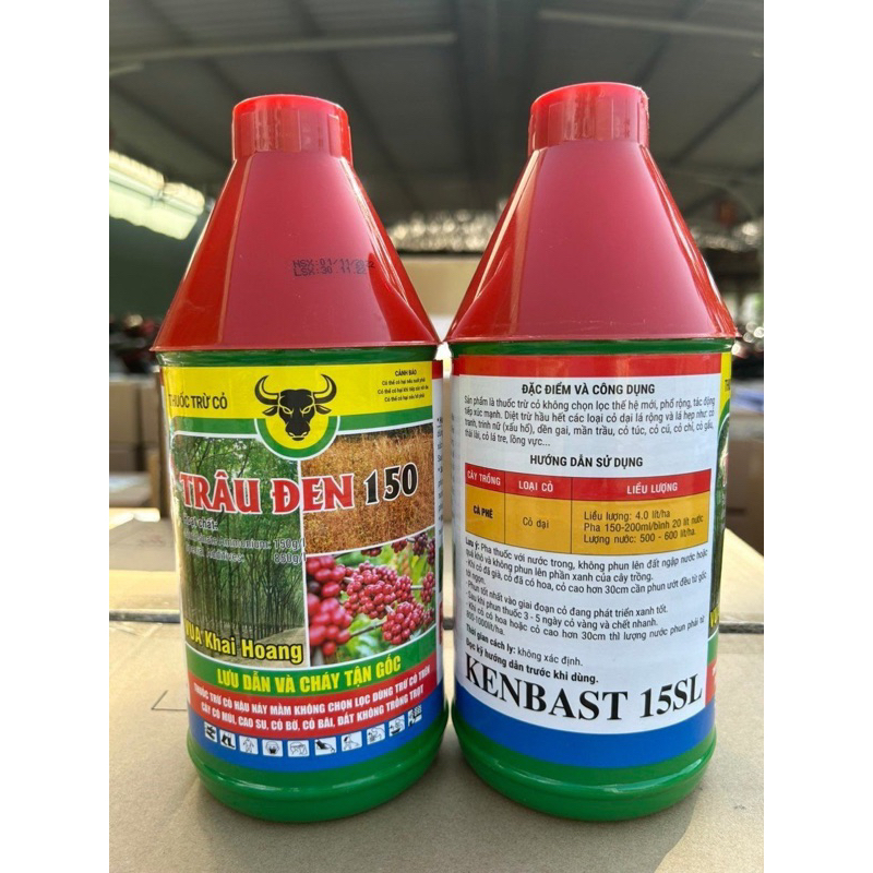 Thuốc trừ cỏ Khai Hoang Trâu Đen (Lưu Dẫn) 900ml