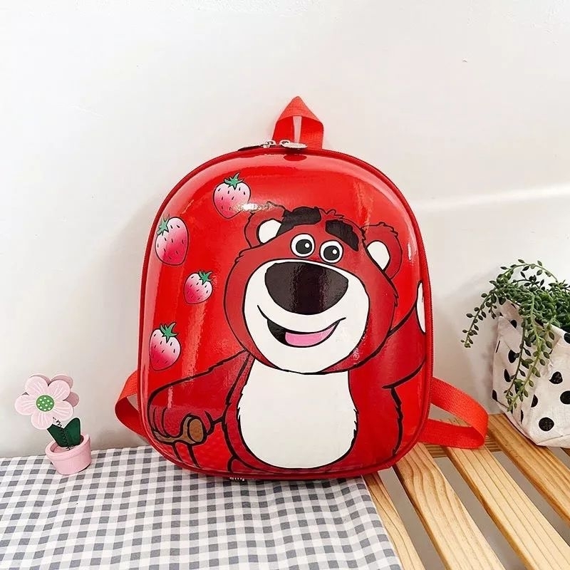 Ba lô Trứng cho Bé Mầm Non Đi Học Hình Gấu Dâu Lotso Chống Thấm Nước