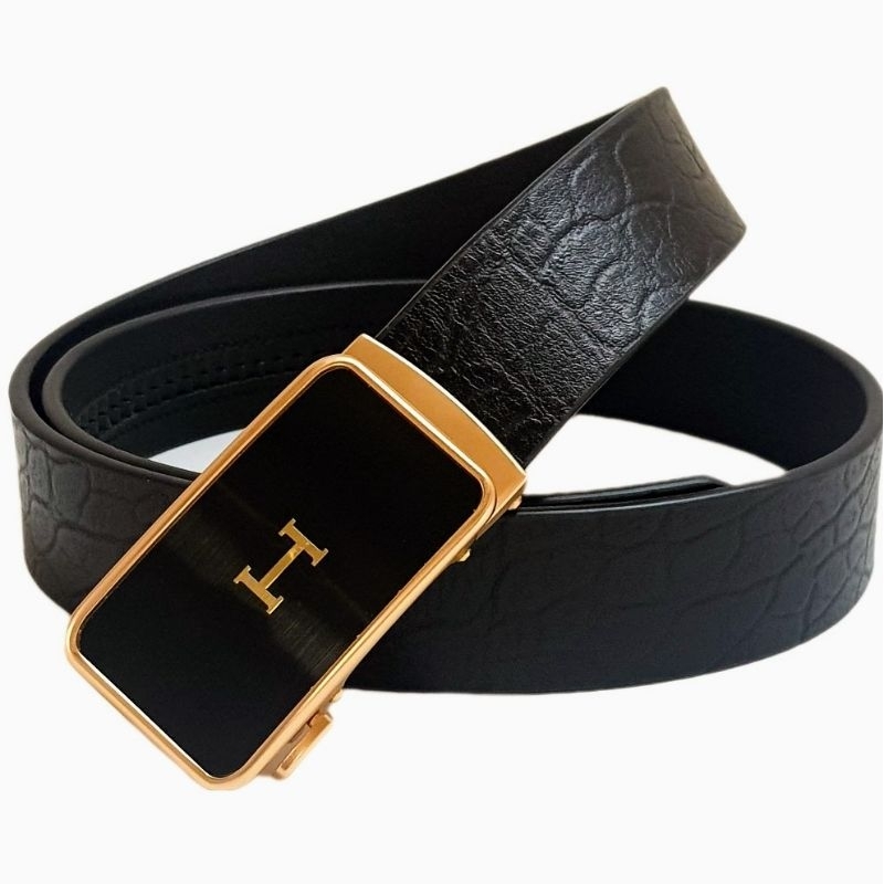 thắt lưng nam nịt da bò nguyên tấm cao cấp vân cao cấp kiểu dáng mới phong cách lịch lãm [ DÂY VÂN KHÓA GẠT ]