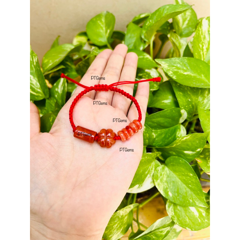 Vòng Tay Lu Thống mix Cỏ 4 lá mayman, mix Ngũ Điếu đá Cẩ.m Thach - PTGems