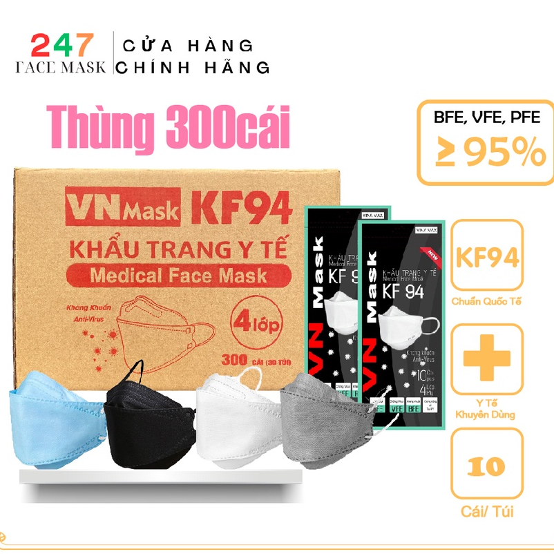 Khẩu trang kf94 hàn quốc ,khẩu trang thiết kế 4d đạt chuẩn y tế, ôm sát khuôn mặt giúp chống nắng,tia uv.