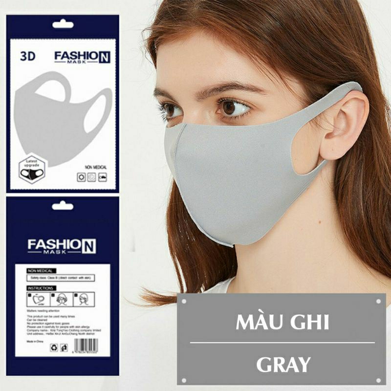 Khẩu trang vải 3D FASHION MASK kháng khuẩn, chống bụi công nghệ Nhật Bản