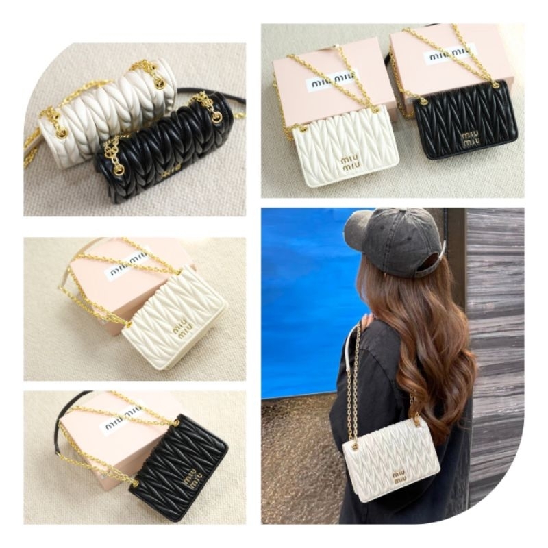 Túi xách Miu.Miu xinh xỉu sz20cm -2 màu fullbox code hãng