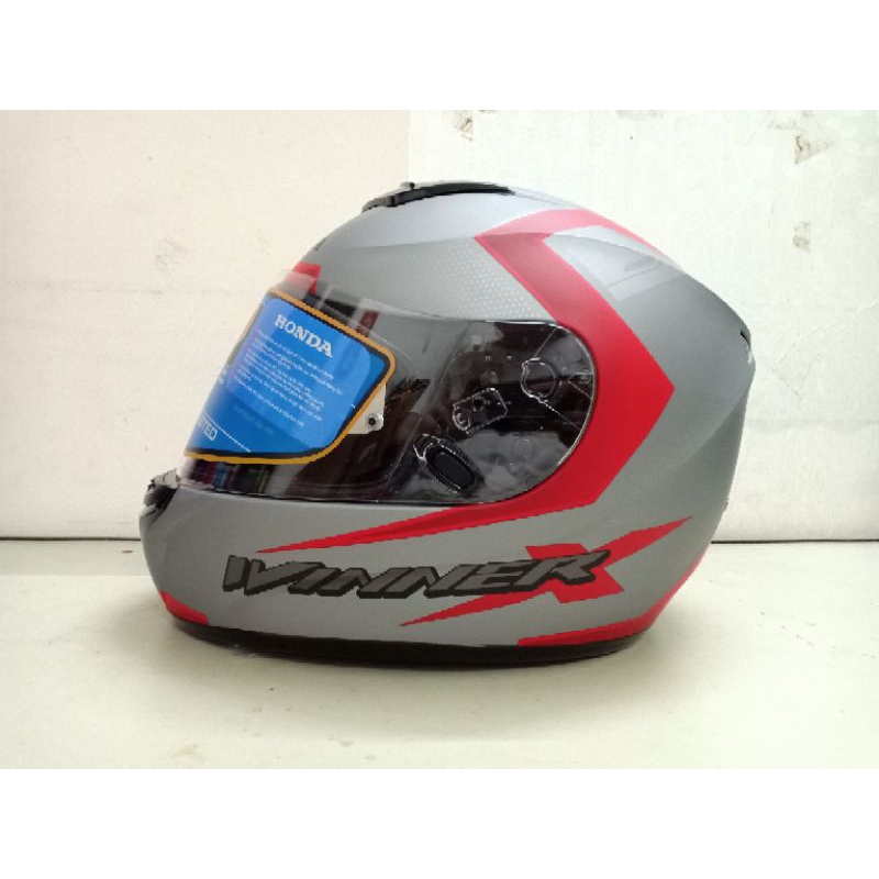 (CHÍNH HÃNG) Mũ Nón Bảo Hiểm fullface HONDA WINNER (Đỏ-Xám)
