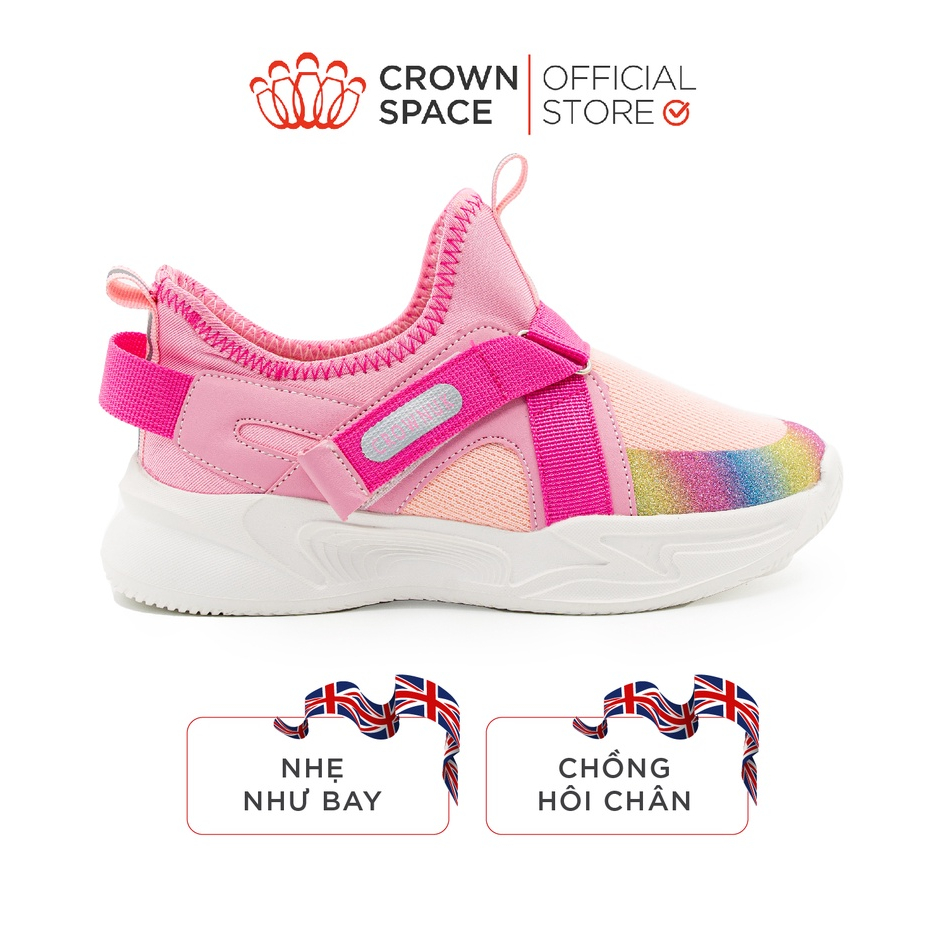 Giày Thể Thao Sneaker Bé Gái Đi Học Đi Chơi Crown Space Cao Cấp CRUK8052