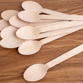 Thìa gỗ dùng 1 lần xuất khẩu SET 50 chiếc