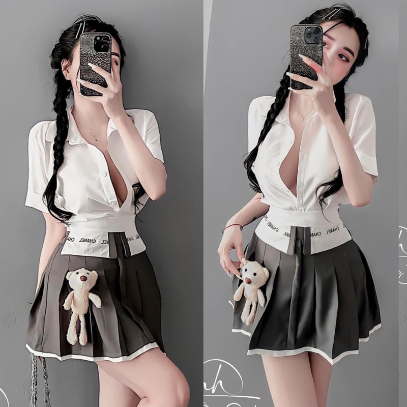 Đầm Body Yếm Lông Vũ Lấp Lánh Dáng Ngắn Ôm Có Lót