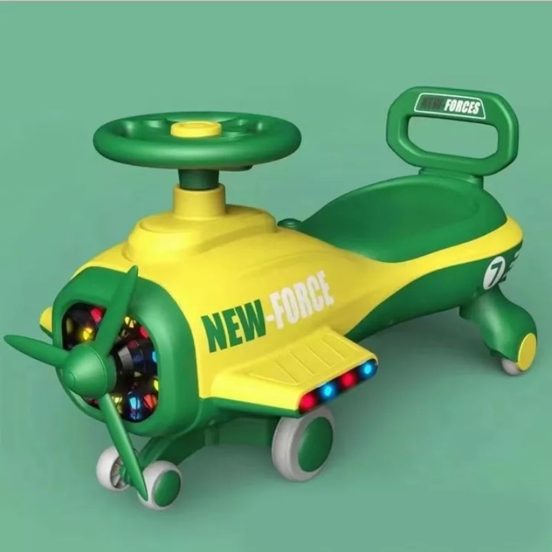 Xe lắc máy bay tải trọng lên đến 100kg, mẹ và bé thoải mái chơi đùa