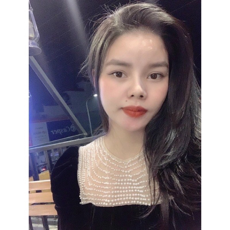 Áo nhung cổ ngọc dài tay phối ren hàng thiết kế cao cấp sang chảnh siêu đẹp ❤️