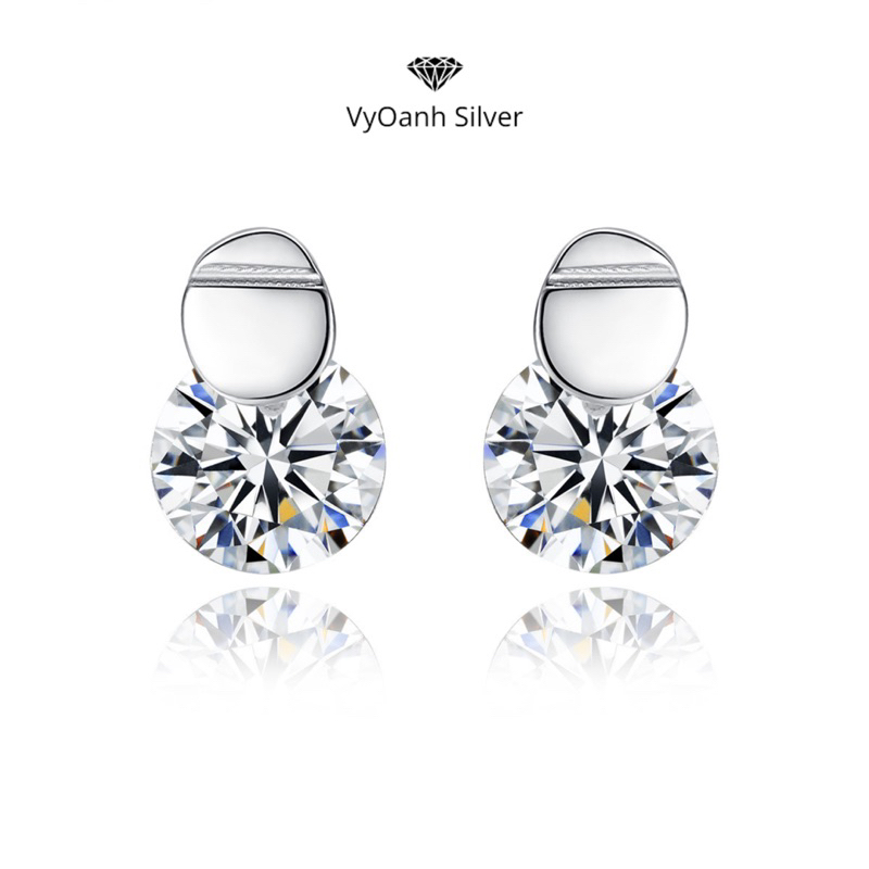 Khuyên tai bạc nữ VyOanh Silver, Bông tai bạc nữ thiết kế thanh lịch SE0287