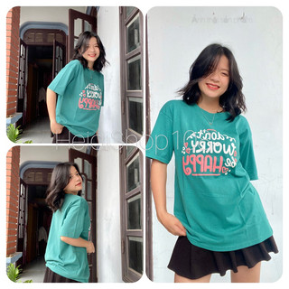 Áo thun cotton khô in nổi DON’T worry dễ thương