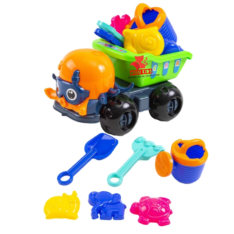 Xe Chở Cát Bạch Tuộc Size Lớn Hàng Việt Nam  Kèm Đồ Chơi Xúc Cát  Cho Bé