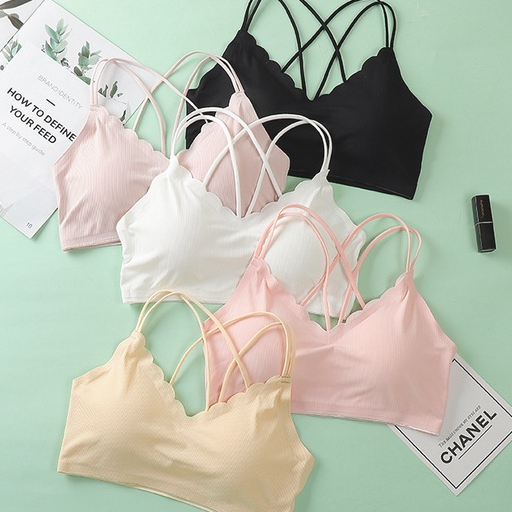 Áo Bra Nữ Đúc Su Mút Mỏng - Bra Su Thể Thao Mát Mẻ, Dây Chéo Gợi Cảm AMYBRA B3003