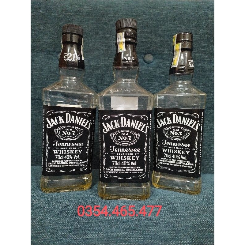 vỏ chai rượu ngoại Jack Daniels