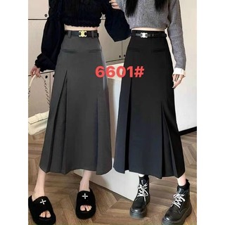 Chân váy dài, xếp ly lệch , kèm đai, hàng QC