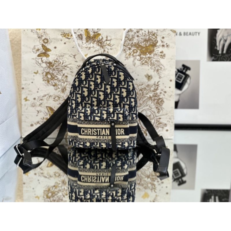 Balo nữ D.I mini sz16cm vải thêu loại đẹp phom cứng fullbox