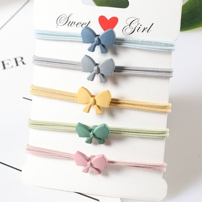 (Màu ngẫu nhiên) Set 3c dây Buộc Tóc Thắt Nơ Tóc Phiên Bản Hàn Quốc