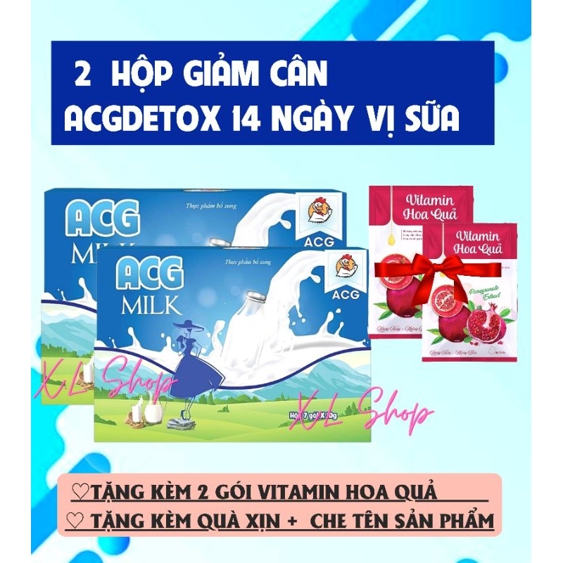 2 Hộp Sữa Giảm Cân ACG tặng kèm vitamin hoa quả