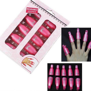 Kẹp ủ phá gel móng tay bộ 10 chiếc