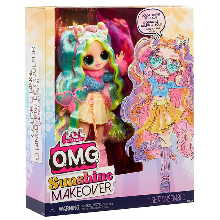 Cô nàng búp bê OMG Bubblegum DJ tóc đổi màu trong nắng kỳ diệu