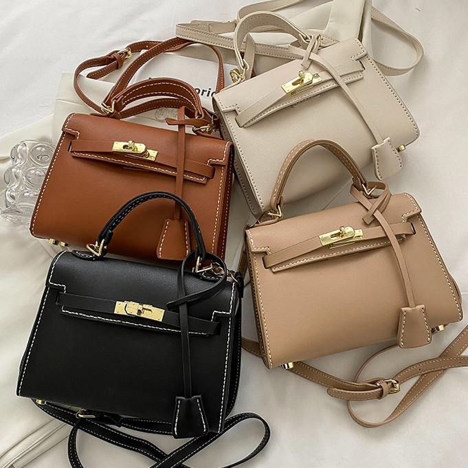 Túi tự đan, Túi handmade diy da pu có quai xách và đeo chéo thời trang sang trọng, trẻ trung