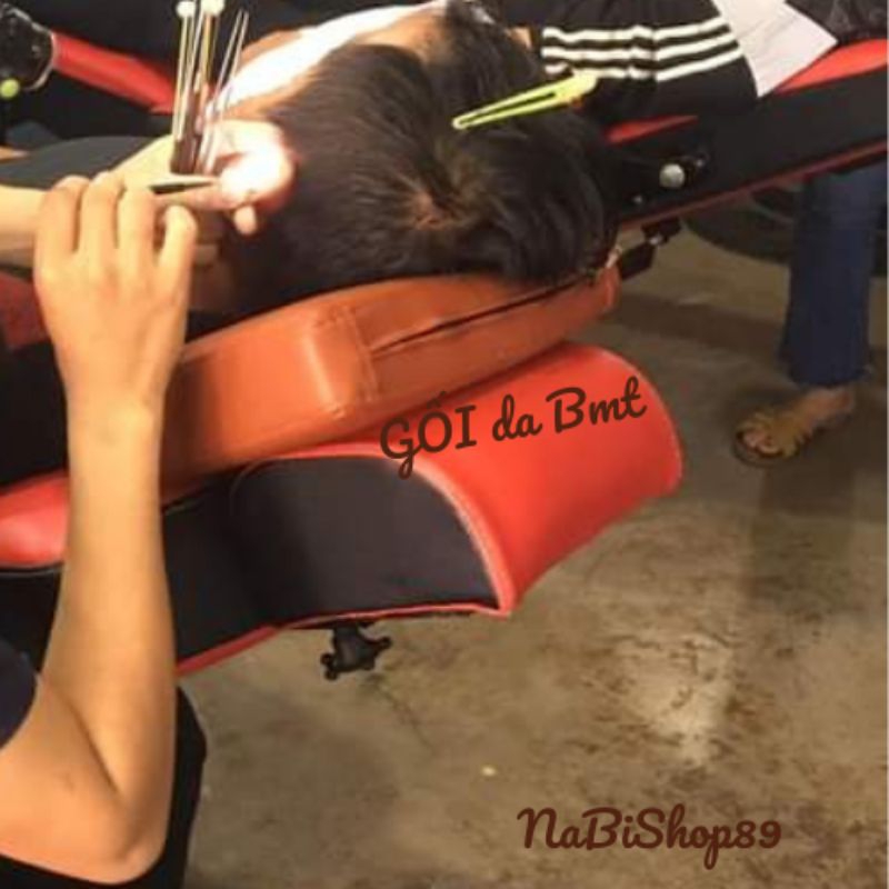 Gối da Tiệm tóc-phun xăm-spa